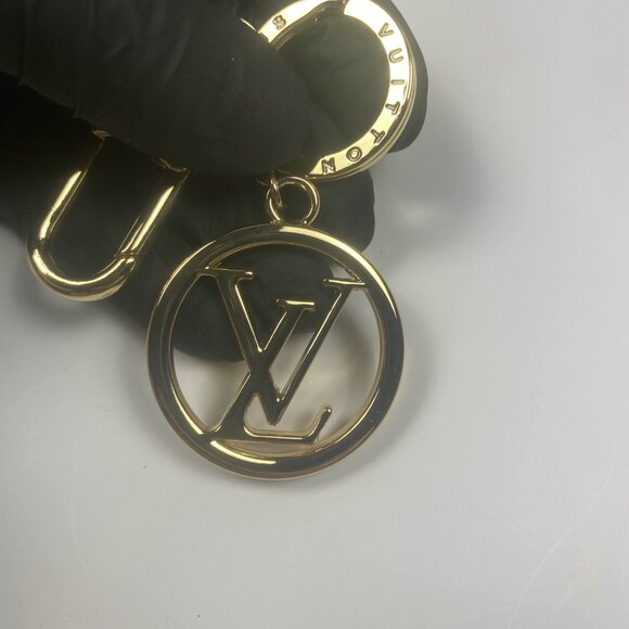 Louis Vuitton Gold Key Chain Bag Charm Porte Cles Circle M68000 - Picture 4 of 6